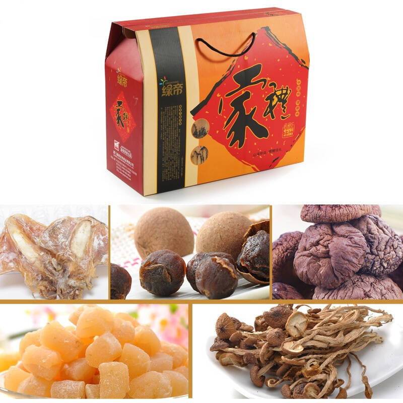 绿帝 南北干货礼盒1325g 山珍海产礼盒 特产年货礼盒 干贝 鱿鱼 香菇