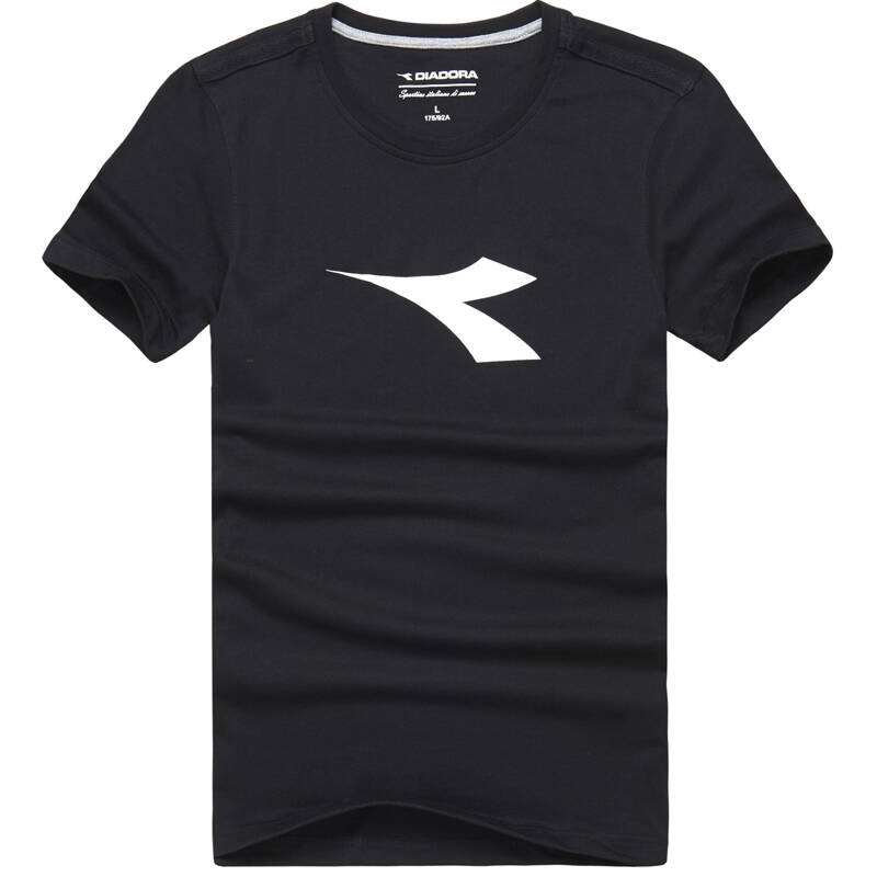 迪亚多纳diadora夏热卖男士超薄舒适圆领短袖t恤 93280302 黑色 m