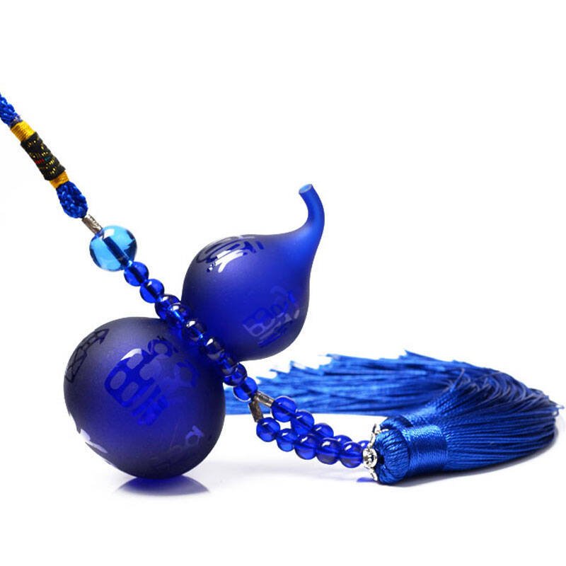 宏图好运 琉璃平安福葫芦汽车香水挂件 车载车用挂件保平安 蓝葫芦c9