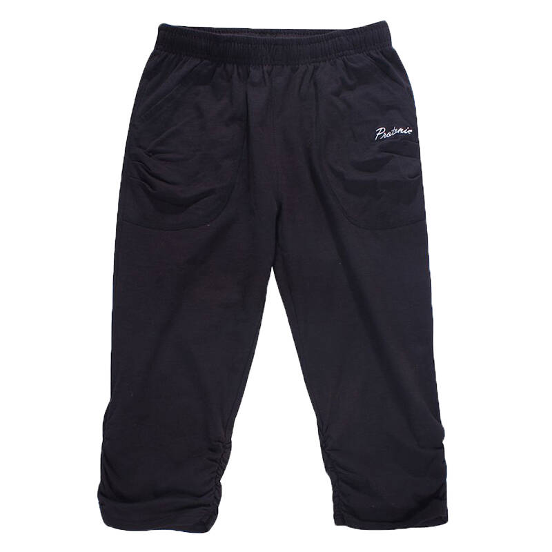 波特夏季正品女休闲运动裤针织松紧宽松大码七分裤清仓促销新店开张