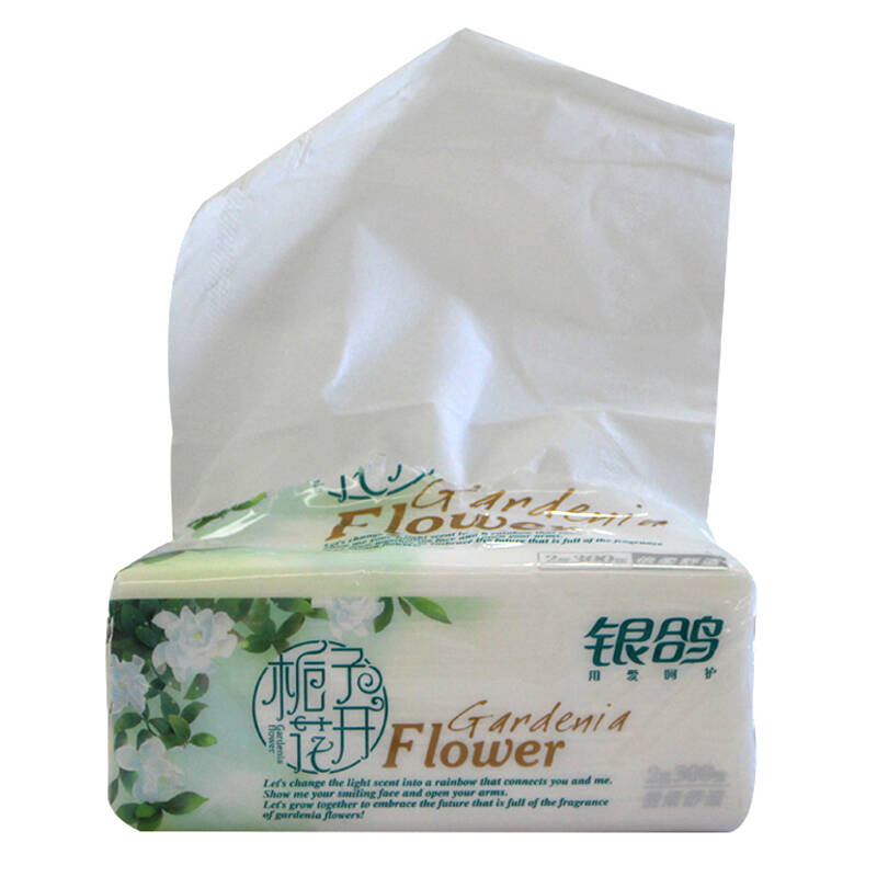 银鸽 栀子花开 软抽纸 130mm 3层*100抽*8包