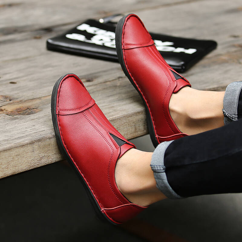 2015英伦套脚男士时尚皮鞋韩版潮流正装男皮鞋复古时尚休闲潮男鞋