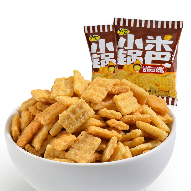 【天喔 烧烤味小米锅巴250g】休闲膨化零食小吃特产香脆锅巴