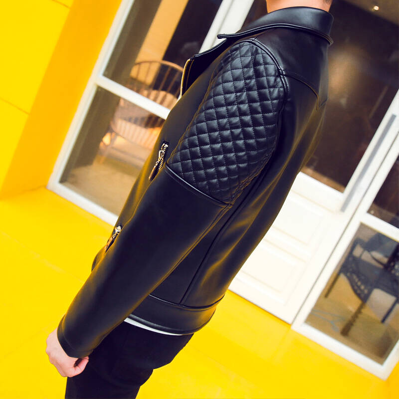 丹杰仕2015男士pu皮夹克男 原创店主风秋冬男装潮流