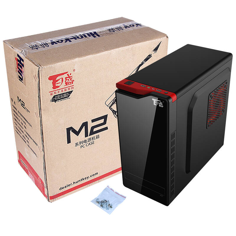 百盛m2/黑 mini办公机箱(背线/超长显卡/大电源)