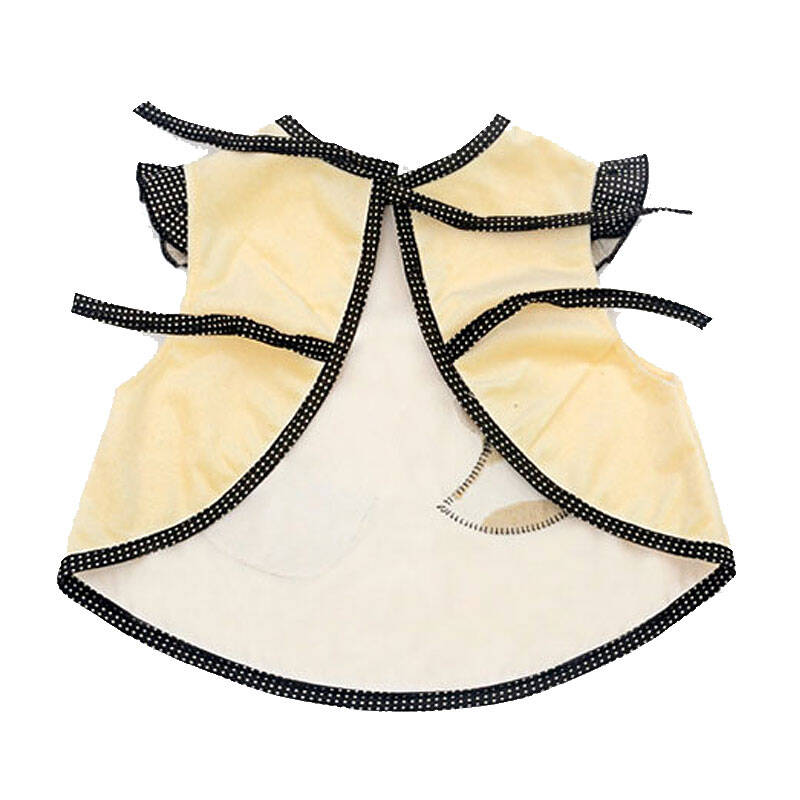 婴儿反穿衣 男女宝宝无袖罩衣吃饭衣围裙围兜儿童纯棉饭兜安琪娃 黄色