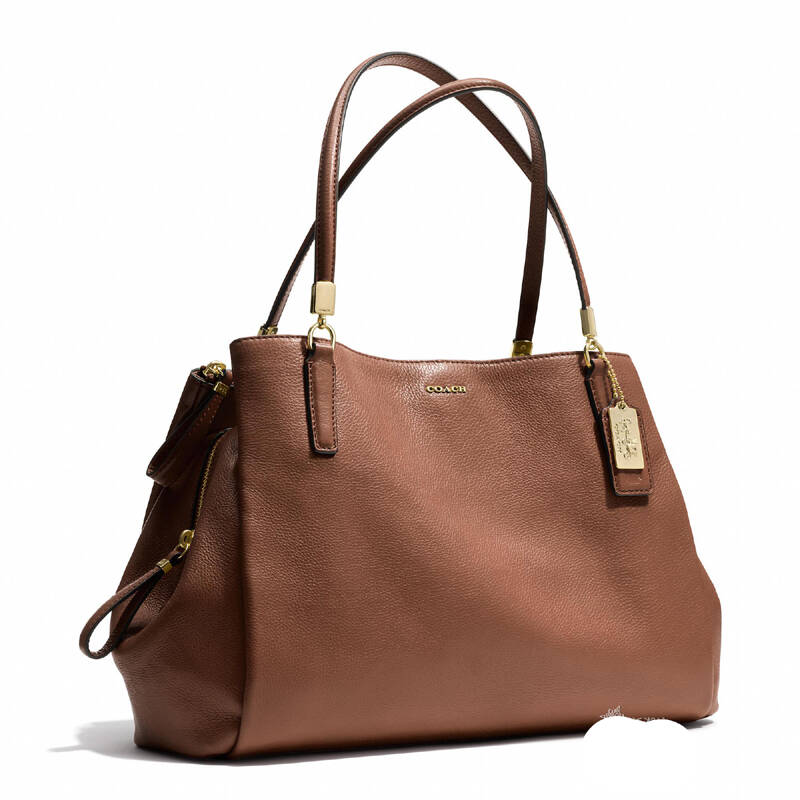 蔻驰coach 麦迪逊系列真皮cafe carryall单肩手提包 27859 棕色