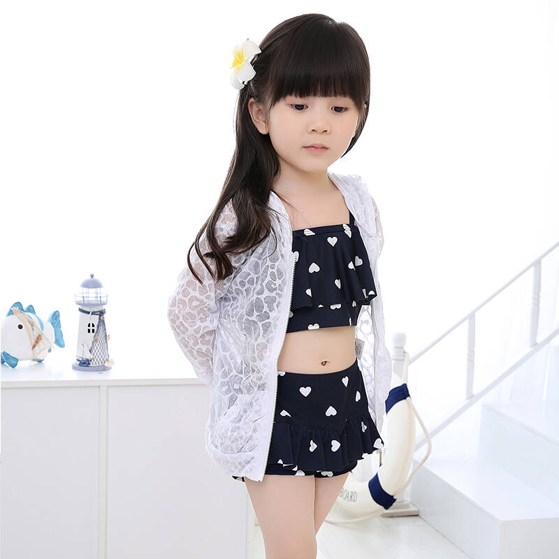 浪儿童泳衣女童分体比基尼公主裙式游泳衣 红色泳圈五件套 4xl - 京东