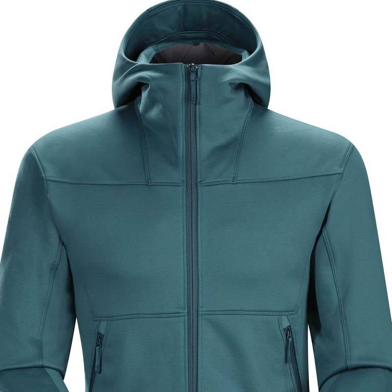 始祖鳥(arcteryx) 男士抓絨連帽衣中間層 straibo hoody 藍綠色/hinto