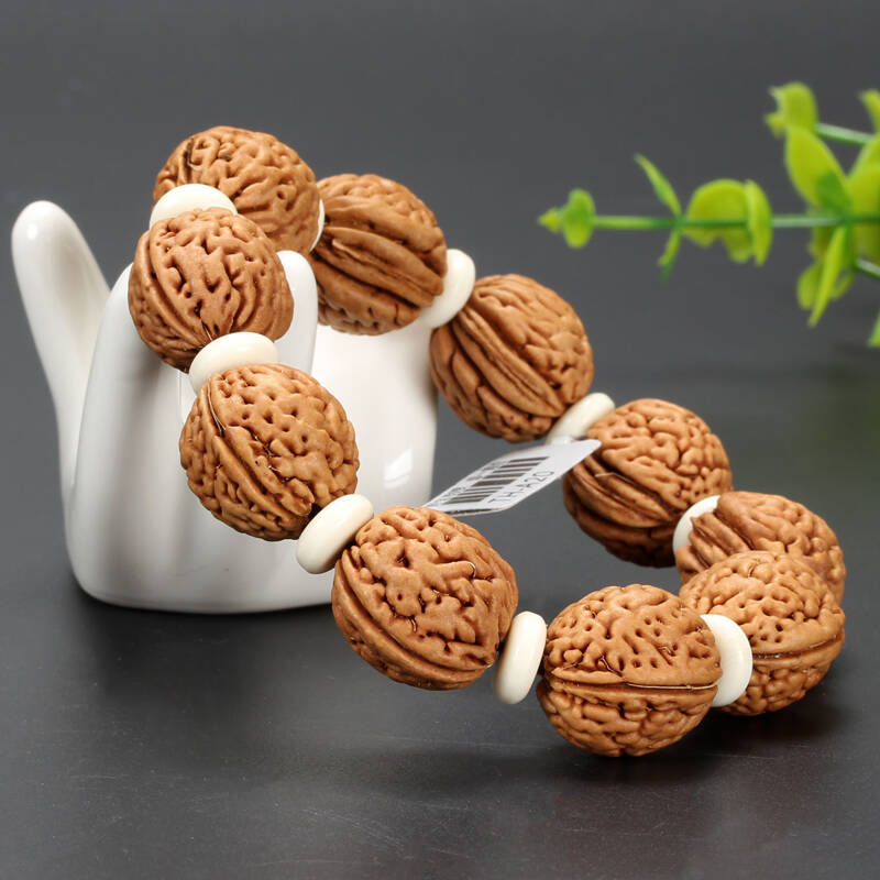 乙太尚品 文玩脑纹山桃核手链手串 20mm*10颗