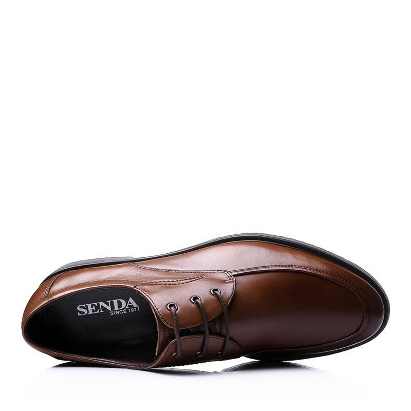 senda/森达棕色时尚商务牛皮男单鞋1cc13cm5 棕色 39