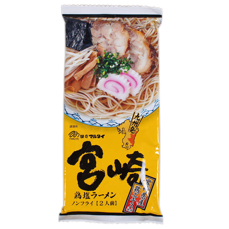 日本九州拉面 进口拉面 玛尔泰 marutai 宫崎鸡骨汤拉面212g 每袋2人