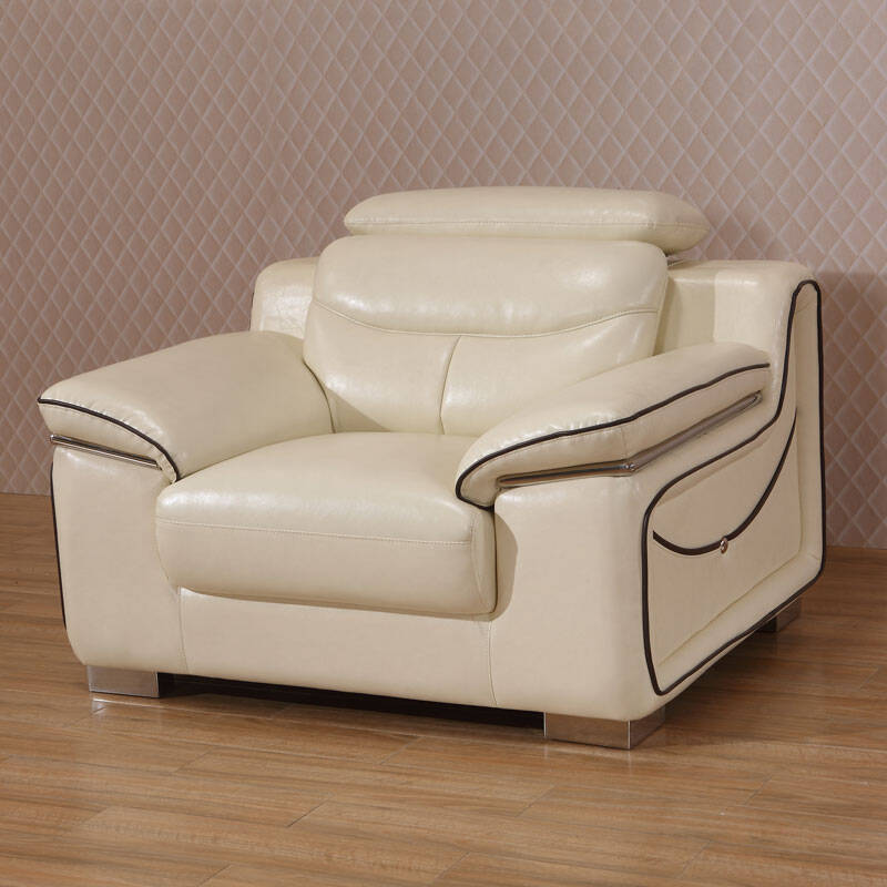 木月沙发 头层牛皮真皮沙发 皮沙发 现代客厅组合家具 咖啡色 双人位