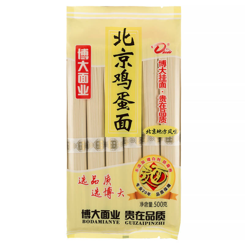 博大面条 北京风味鸡蛋面500g