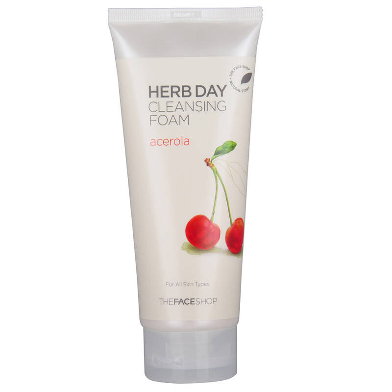 the face shop菲诗小铺草本樱桃泡沫洁面膏 170g - 京东