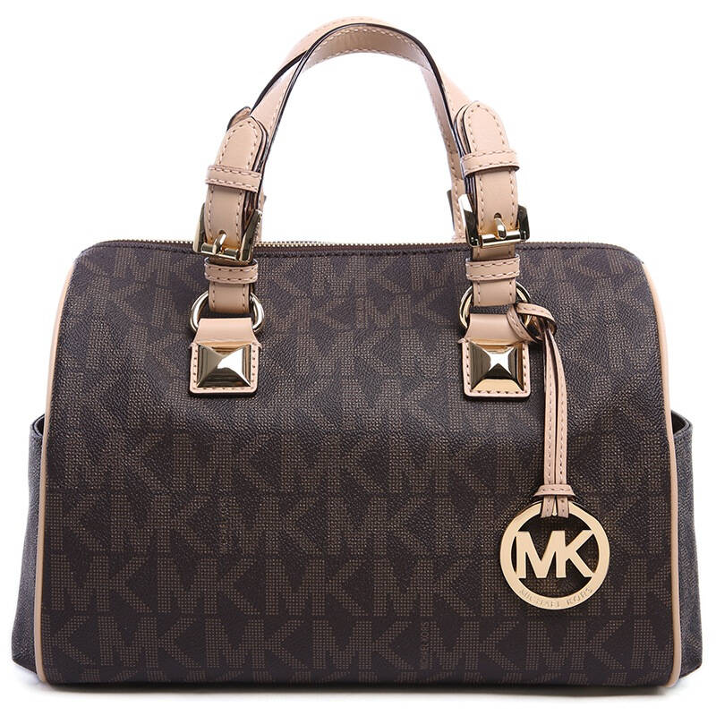 michael kors mk迈克·科尔斯 女士深棕色logo水桶包斜挎包手提包 30