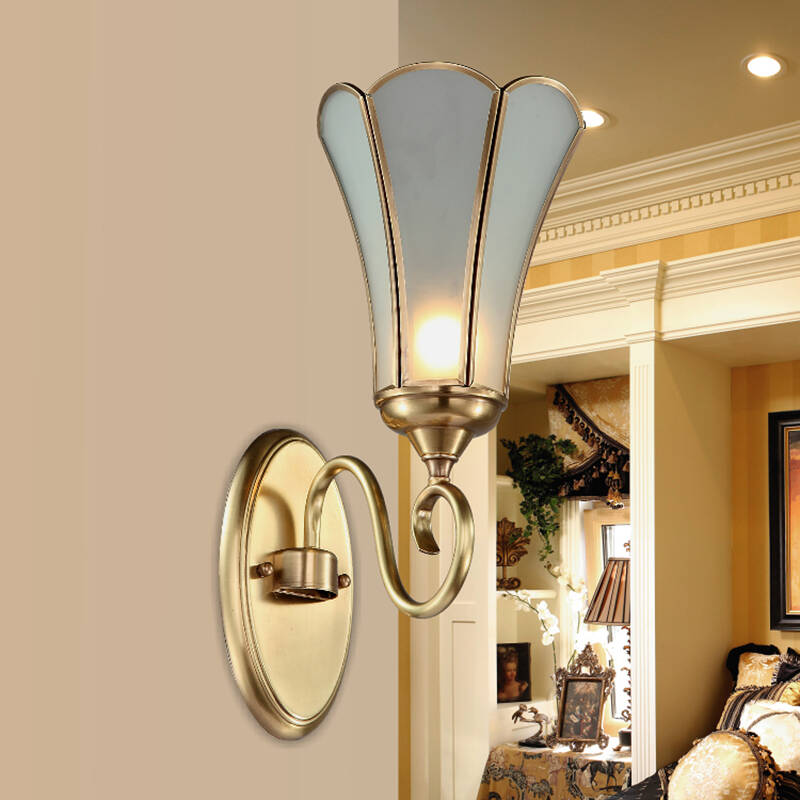 格雅诺顿欧式全铜壁灯美式灯墙客厅床头装饰灯608-1w - 京东