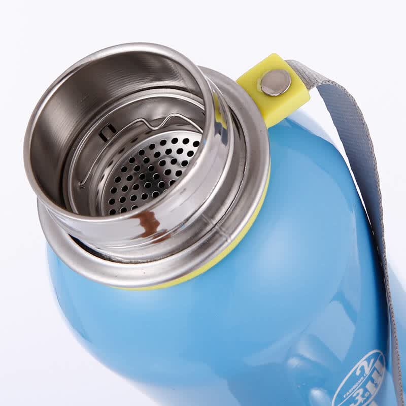 三和真空不锈钢保温杯带提绳运动壶水杯小口径学生便携水杯正品 本色
