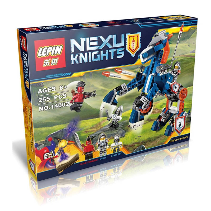 骑士的高科技移动要塞元素未来骑士团人仔积木nexo 机械战马14002