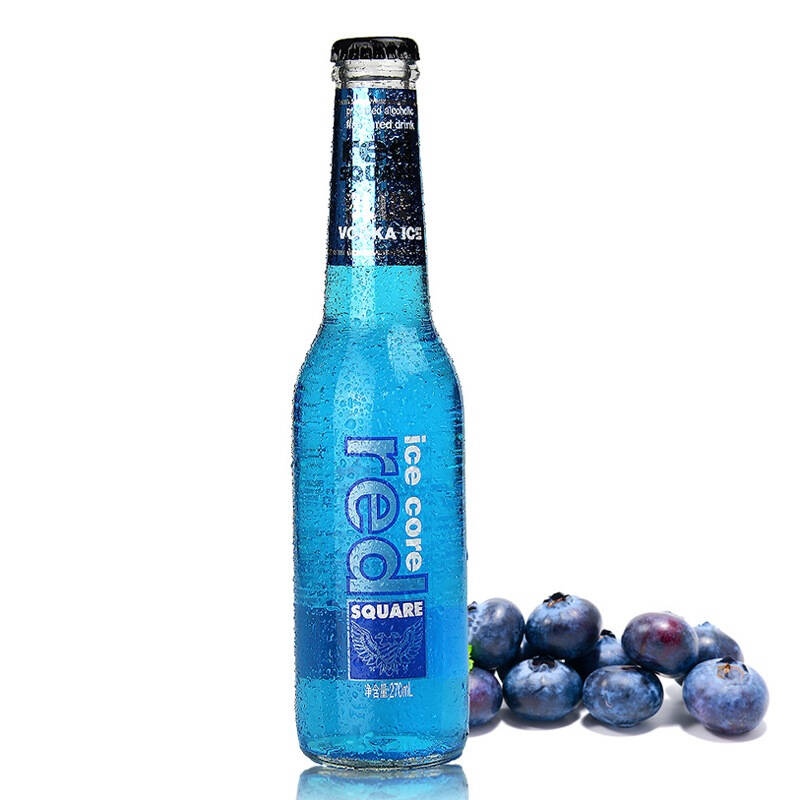 红广场(red)伏特加预调酒 蓝莓味 鸡尾酒 蓝冰 270ml 6支装 整箱