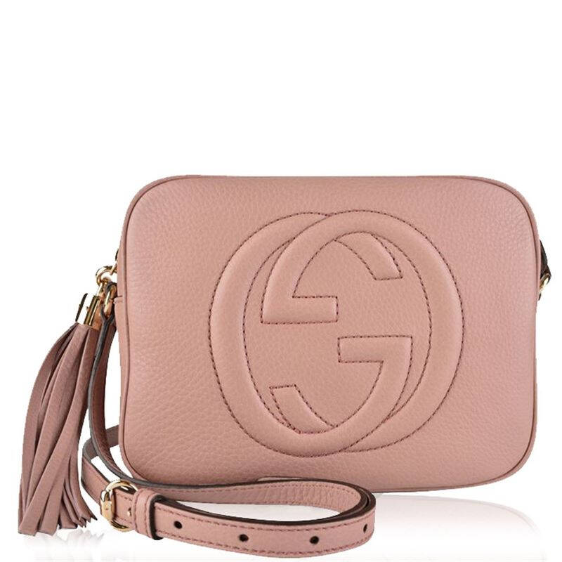 古奇/gucci soho disco 皮革包包 pink n