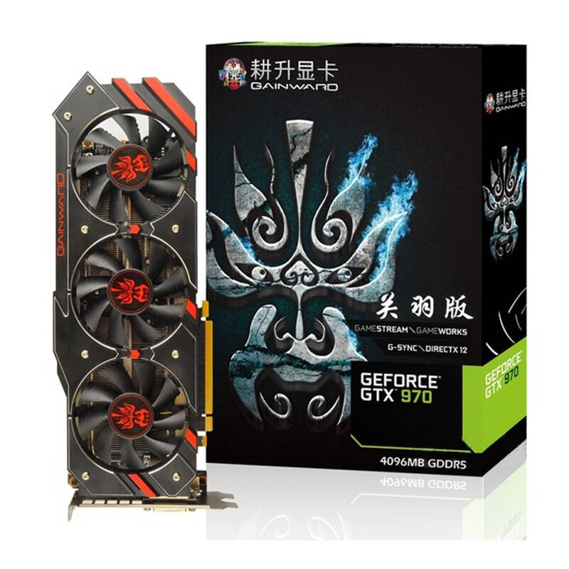 耕升(gainward)gtx970关羽4g 1190mhz/7010mhz/1342mhz/256bit 显卡