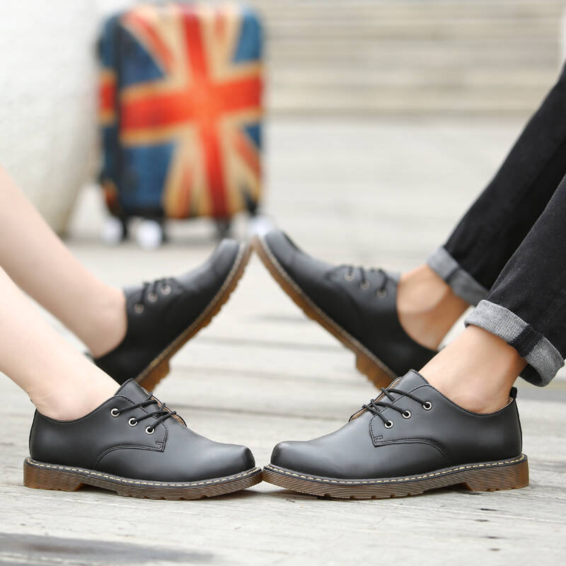 鞋正装鞋英伦男士女士工装鞋平跟及踝靴休闲鞋子单鞋系带婚鞋马丁靴
