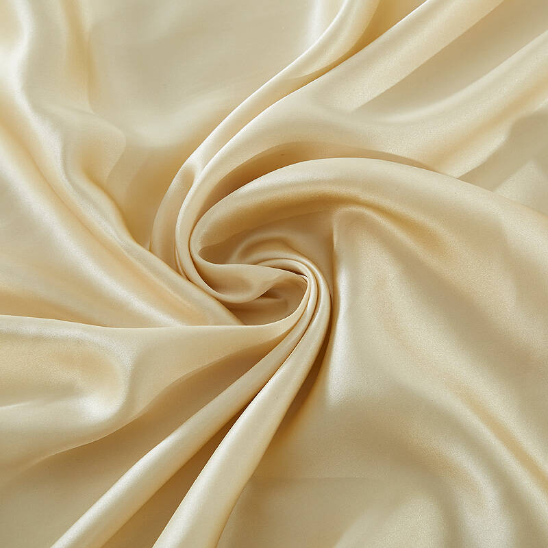 丝煌真丝枕套枕巾丝绸枕头套单人100%桑蚕丝 卡其米 一对47x74cm