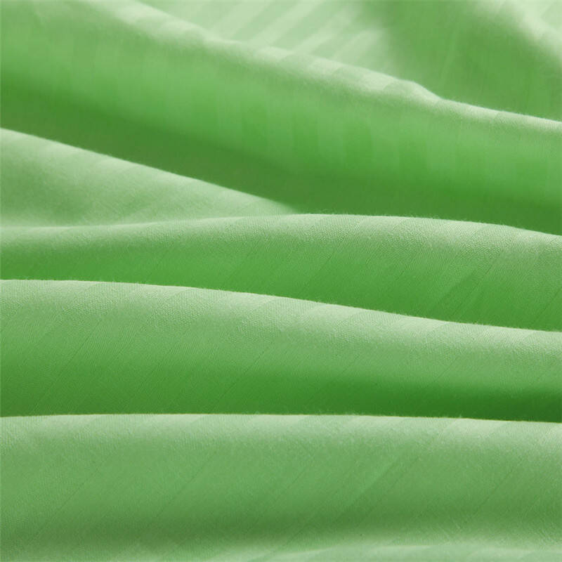 鑫露梦家纺 全棉缎条纯色单被套活性被罩 被套一件-浅绿 220x240cm
