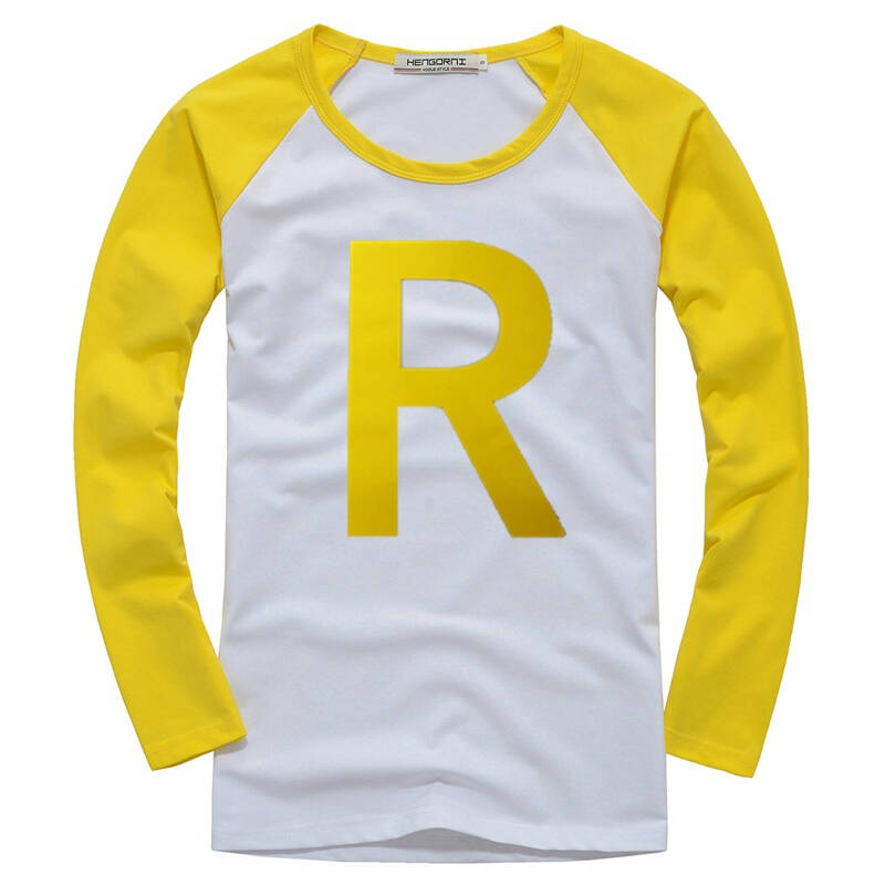 cavinew 长袖t恤跑男第二季奔跑吧 同款衣服r字母情侣装衣服 烫金兄弟