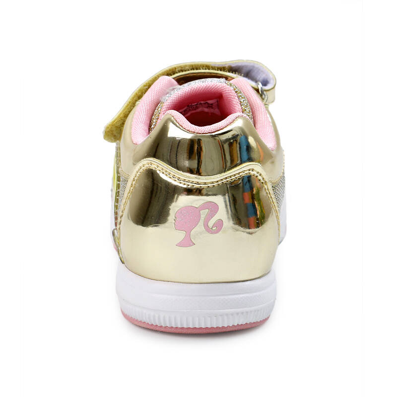 芭比barbie 运动鞋 春款女童运动鞋儿童鞋da1596金色37码