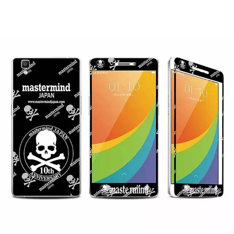 zoyaya 前钢化后彩膜/替代手机保护套 适用于oppo r7s 骷髅