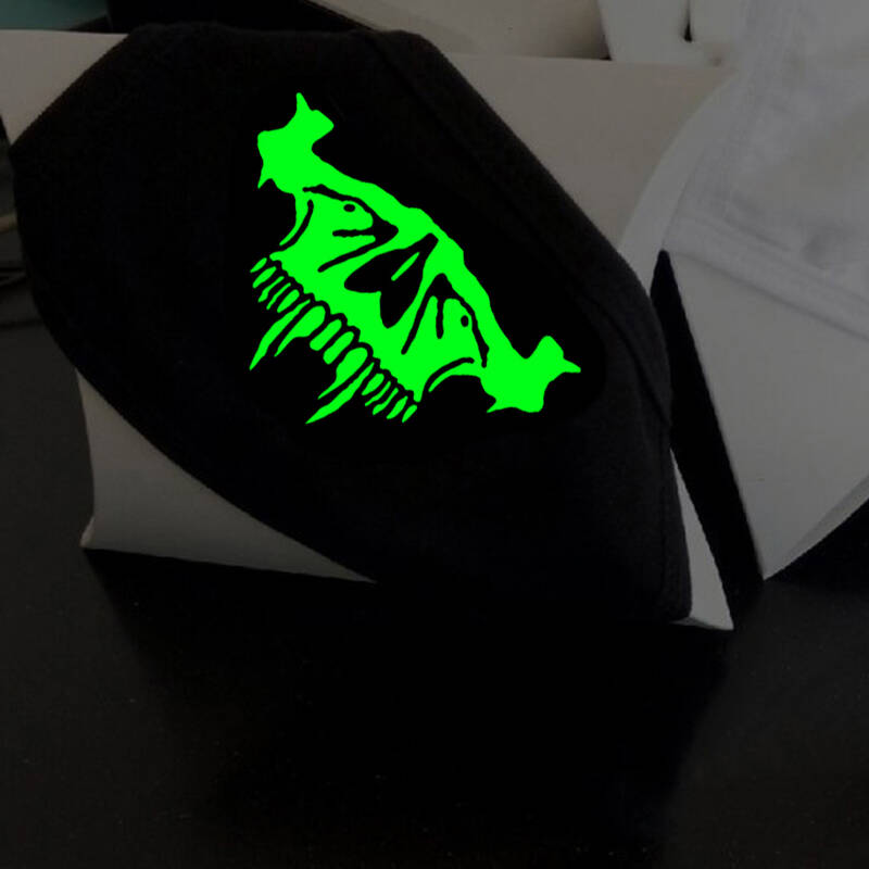 个性口罩动漫展恶搞 防尘男女式秋冬夜光文字恐怖骷髅口罩 k06夜光