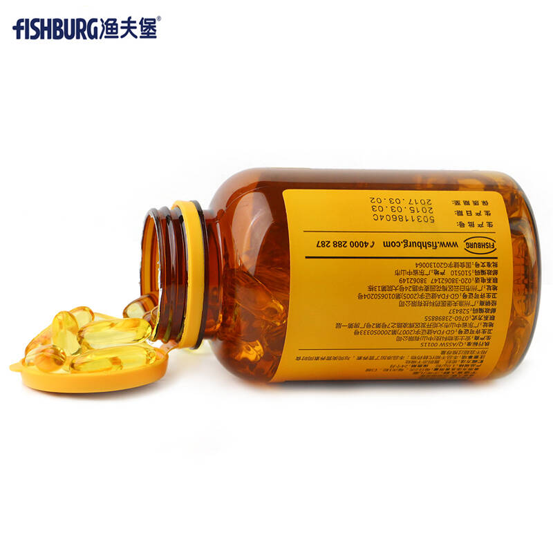 渔夫堡迪美兰牌鱼油软胶囊深海鱼油1g/粒*120粒