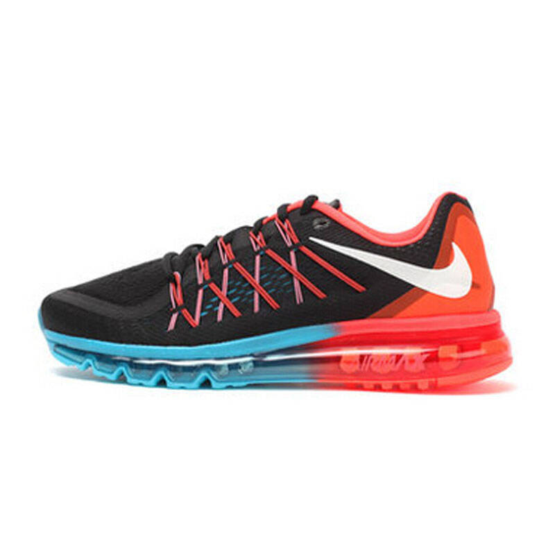 nike耐克air max 2015新款男鞋全掌气垫运动跑步鞋篮球鞋 黑蓝绿