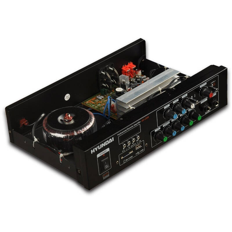 现代(hyundai)hy01 家庭卡拉ok音响套装 ktv功放卡包组合 黑色
