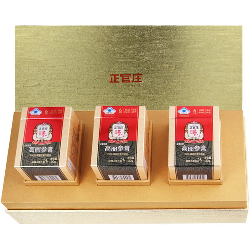 正官庄牌活力高昂礼盒(高丽参人参膏30g*3)/盒(韩国进口)