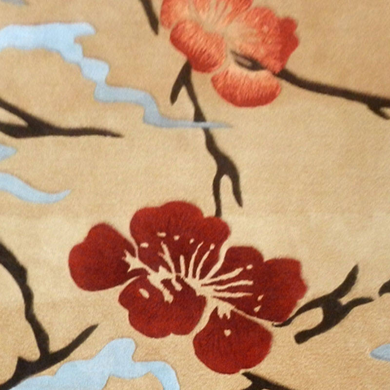 海马地毯 中式 梅花 新西兰羊毛手工地毯 客厅茶几沙发卧室书房定制