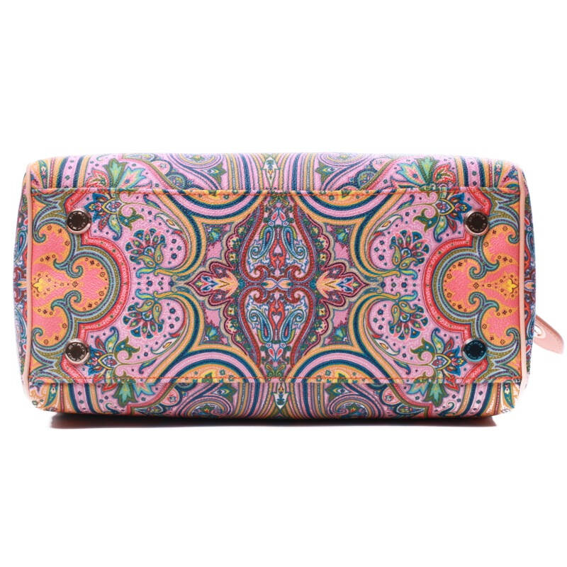 etro 艾特罗 女士花色中号经典腰果花图案pvc手提包 1c363 2759 0650