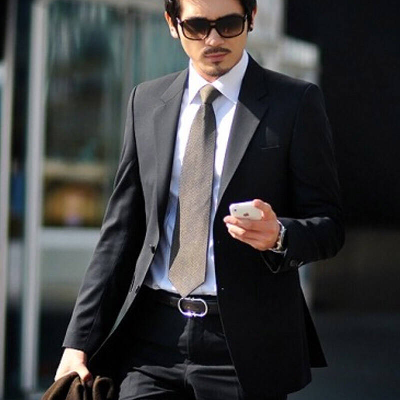 2015秋装上新男装西服套装男西装西裤职业工作装薄款zzh065yz 一扣