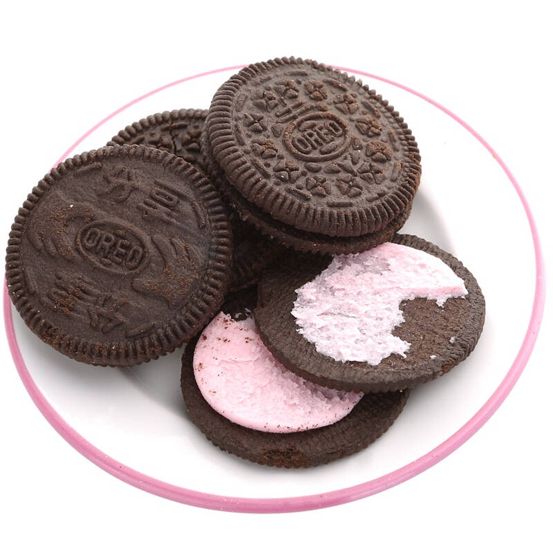 奥利奥(oreo)夹心饼干新年礼听草莓口味420g(礼袋随机发放)
