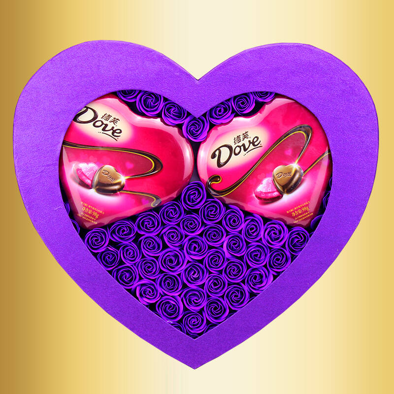 【顺丰配送】德芙心语巧克力礼盒装七夕情人节手工创意礼物送男女朋友