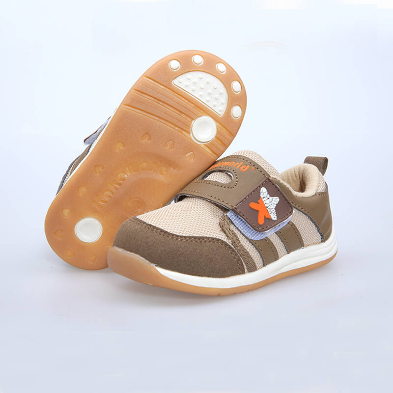 kakaworld 儿童健康机能鞋 软底婴幼儿学步鞋 运动鞋 ka206 浅米色 20