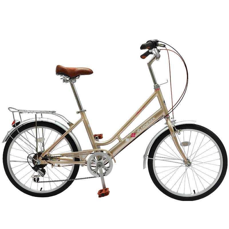 凤凰自行车女式22寸铝合金变速轻便成人休闲复古城市学生淑女单车 22