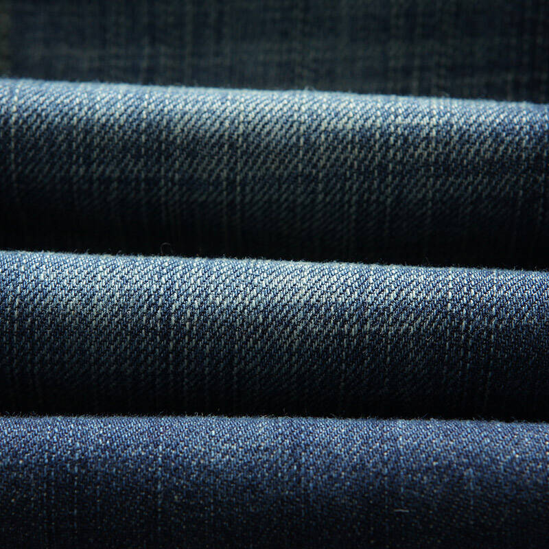 蓝色水洗中腰破洞牛仔裤男直筒微弹力修身复古男士长裤 怀旧蓝色 34