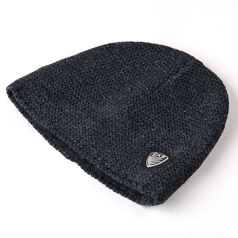 emporio ea7 阿玛尼 男款深灰色腈纶ea7帽子 275318 4a393 04543 m码