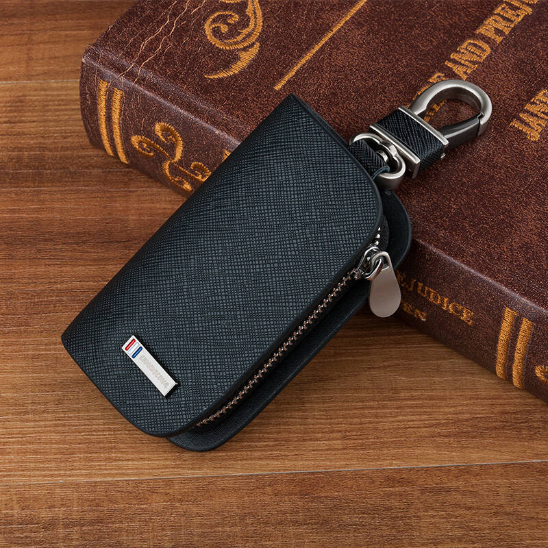 ourlife 钥匙包男牛皮男士钥匙包 女士真皮腰挂大容量汽车锁匙包 红色