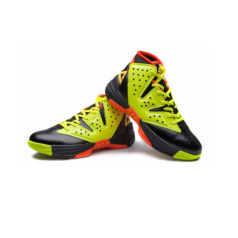 peak匹克篮球鞋 男款秋冬新品猛兽一代高帮专业运动鞋男鞋 黑色/荧光