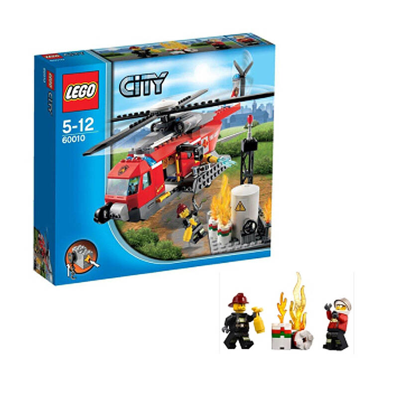 乐高积木lego 城市系列 city 消防直升机 l60010