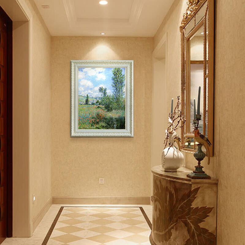 橙舍 客厅装饰画油画 美式装饰画玄关餐厅装饰画莫奈-亚嘉杜巡礼 天銮